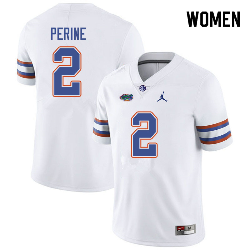 Jordan Brand Women #2 Lamical Perine Florida Gators College Football Jerseys Sale-White - Click Image to Close